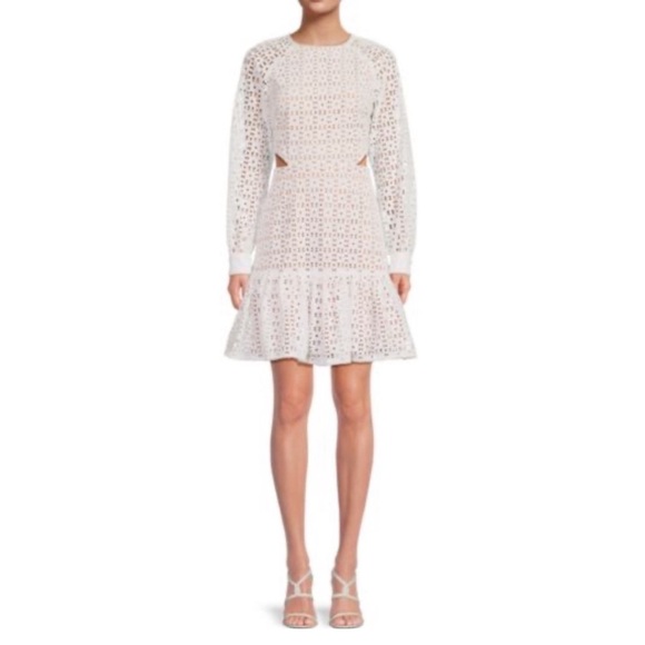 MICHAEL Michael Kors Dresses & Skirts - Michael Kors Eyelet Mini Dress Various NEW white Nude Cutout